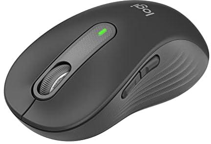 Logitech Signature M650 L Full Size Wireless Mouse - for Large Sized Hands, 2-Year Battery, Silent Clicks, Customisable Side Buttons, Bluetooth, for PC/Mac/Multi-Device/Chromebook - Graphite
