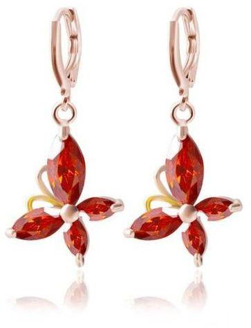 Eissely Fashion Women Girl Crystal Party Statement Necklace Earring Set Red