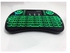 لوحة مفاتيح لاسلكة مع ماوس يعمل باللمس - تدعم الإنجليزية/الروسية أسود/أخضر