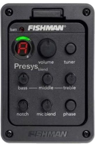 Fishman Presys 301 Mic Blend Dual Model Guitar Preamp EQ Tuner Piezo Pickup Beat (Black)
