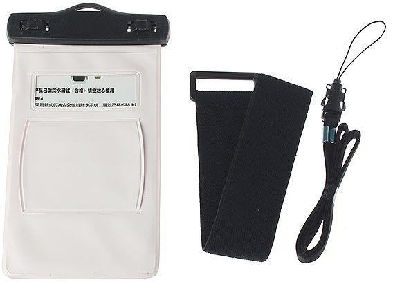 Waterproof Bag for Samsung Galaxy Note 4 with Armband & Wrist Strap (White)