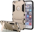Ozone Snap on PC TPU Hybrid Kickstand Case w/ Screen Protector for Apple iPhone 6/6S Gold