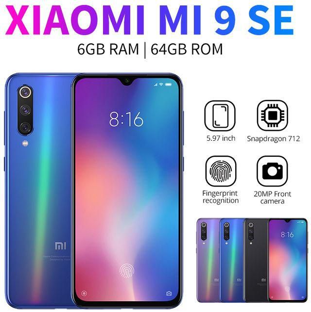 Xia0mi Mi9 Mi 9 SE 5.97 Inch 48MP Triple Rear Camera 6GB 64GB Snapdragon 712 Octa Core 4G Smartphone Blue (holographic Magic Blue)
