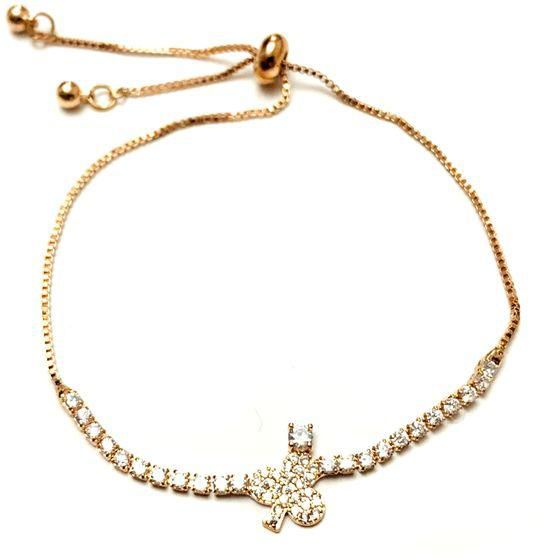 XP Jewelry Women Strassy Bracelet - Rose Gold