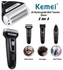Kemei Km-6558 3 In 1 Electric Hair Clipper - Black