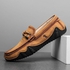 Men's Business Wedding Formal Dress Loafers & Slip-ons Leather Shoes Brown