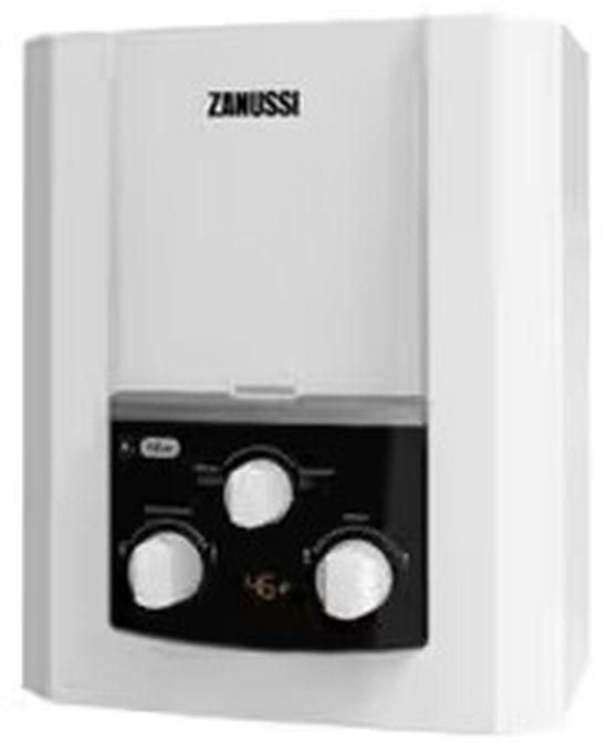 Zanussi سخان مياه غاز زانوسي 6 لتر ابيض شاشة ديجيتال مع محول بدون مدخنة -945105567