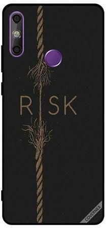 غطاء حماية واق بتصميم كلمة "Risk" لهاتف هواوي إنجوي 20E متعدد الألوان