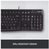 Logitech K120, Keyboard, Wired, Black