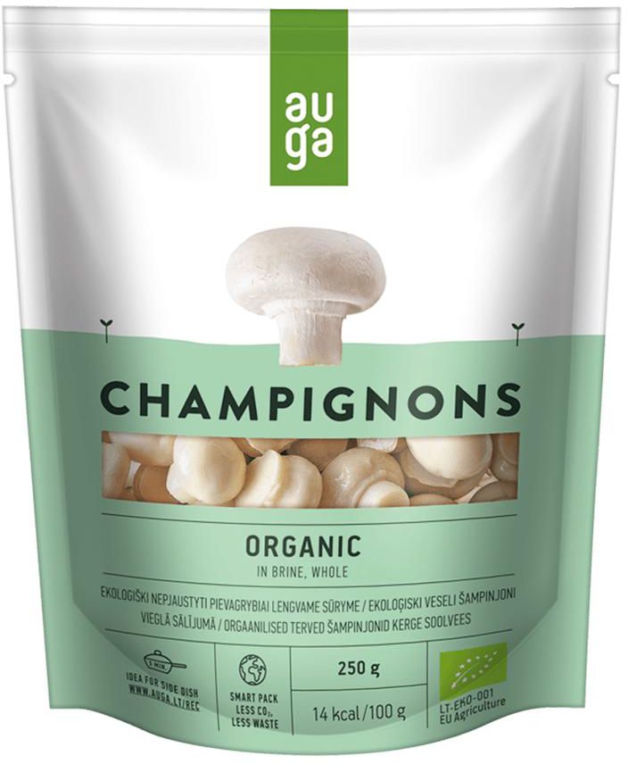 Auga Organic Champignons in brine whole - 250g- Babystore.ae