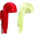 2 In 1 Silky Durags(Red & Lime green)