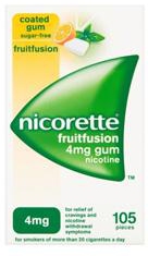 Nicorette Fruit Fusion Gum 4mg 105's