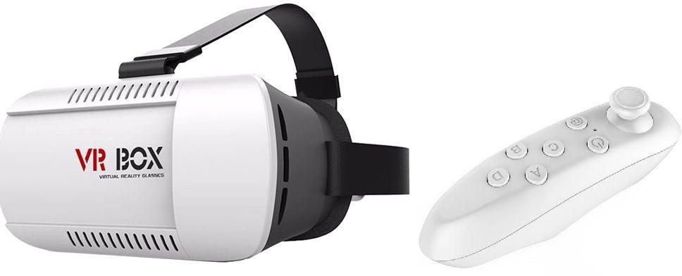 نظارات 3D المحاكية للواقع الافتراضي ثلاثي الابعاد للهواتف الذكية مع ريموت كنترول بلوتوث للالعاب