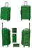Softside 4 Piece Luggage Trolley Set Green
