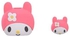 Silicone Charger Bite With Cable Protector Cute Rabbit Design Set Of 2 Pieces - Pink White