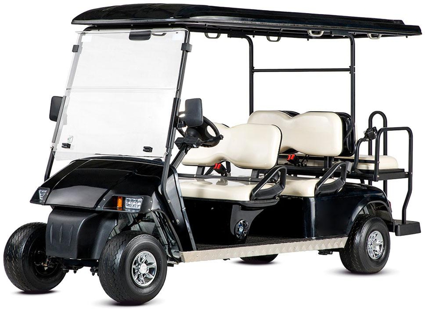 Wind Electric Golf Cart, 6 Seats, Normal Suspension, 5000 Watt, Black
