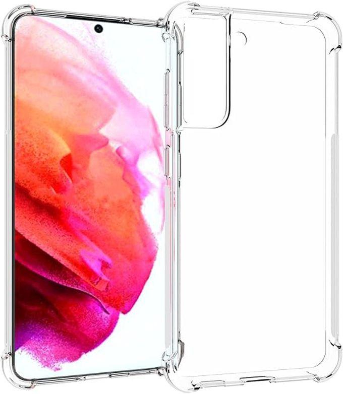 USTIYA Case For Samsung Galaxy S21 FE 5G Clear TPU Four Corners Protective Cover Transparent Soft Funda