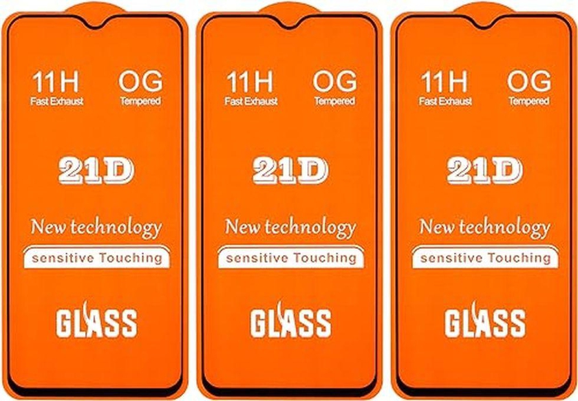 High Quality Set Of 3 Glass Screen Protectors For Realme 3 - Clear Black