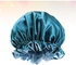 KESYOO Women's Satin Double Layer Bonnet Sleeping Cap (Peacock Blue)