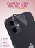 Moxedo Camera Lens Protector, 9H Tempered Glass, Scratch Resistant Aluminum Alloy Frame Camera Cover Screen Protector Compatible for iPhone 12/6.1 inch - EERIE BLACK