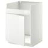 METOD Base cab f HAVSEN single bowl sink, white/Ringhult light grey, 60x60 cm - IKEA