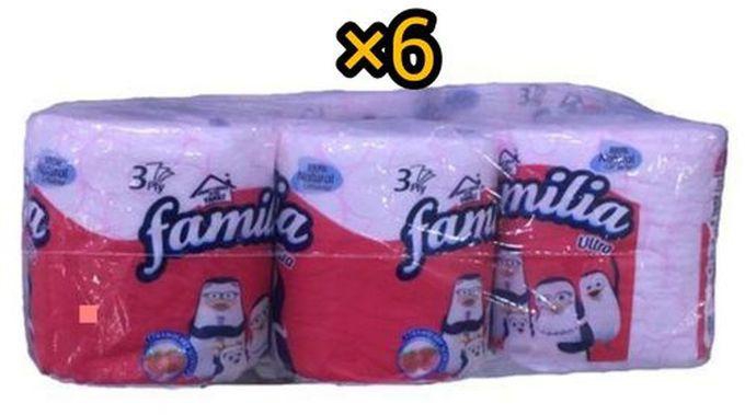 Familia Ultra Red Tissue Paper Roll - 6 Rolls