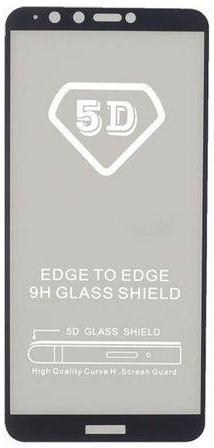 5D Glass Screen Protector For Huawei Y9 2018 Black/Clear