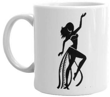 Dancer Printed Mug White/Black
