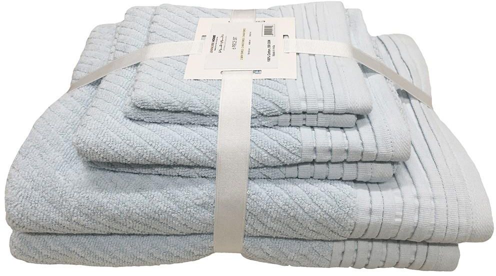 Kaarle S/6 Pcs Towels 550 gsm - Pearl Blue
