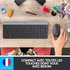 لوحة مفاتيح نحيفة وماوس لاسلكي من لوجيتيك MK470 بتصميم فرنسي، ازيرتي- اسود