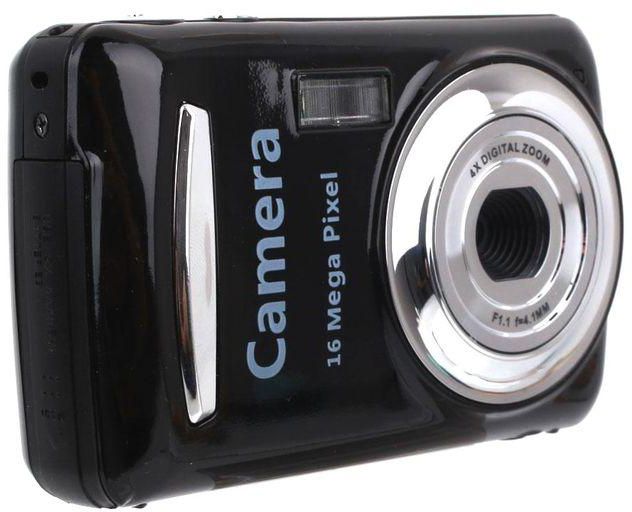 Generic 2.4 Inch 16MP 720P Mini LSR Cam Digital Camera For Kids Baby Cute Cartoon Multifunction Toy Camera Children Birthday(Black)