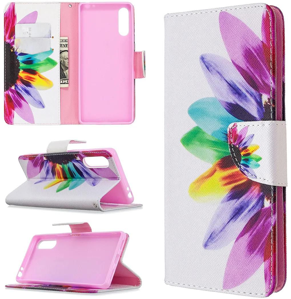 Sony Xperia L4 Case, Flip PU Leather Wallet Phone Bag Cover for Sony Xperia L4 - Sun Flower
