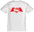 Geeqshop Batman Vs Superman T-Shirt For Men-White, Medium
