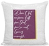Don't Let Anyone Tell You That You Are Not Strong Enough Sequined Pillow White/Silver/Purple 16x16 inch