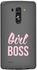 Stylizedd LG G3 Premium Slim Snap case cover Matte Finish - Girl Boss Grey