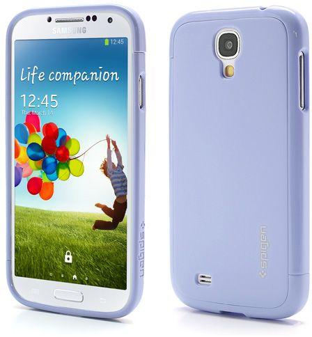 Purple Detachable 3 In 1 Glossy Pc Hard Case For Samsung Galaxy S4 I9500 I9502