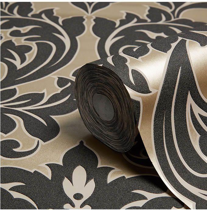 Graham&Brown 30-419 Sfe Majestic Wall Paper - Black/Gold