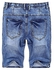 Best Summer Men's Casual Slim Jean Short Denim Short With Elastic Waistband Color:Denim Blue Size:Thirty-three