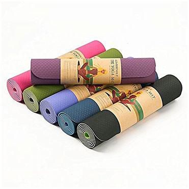 SGS Certified TPE Material,72x 24 Thickness 1/4 with Carrying Strap & Bag Body Alignment System Thick Yoga Exercise Mat ETRYBEST Eco Friendly Non Slip Yoga Mat 