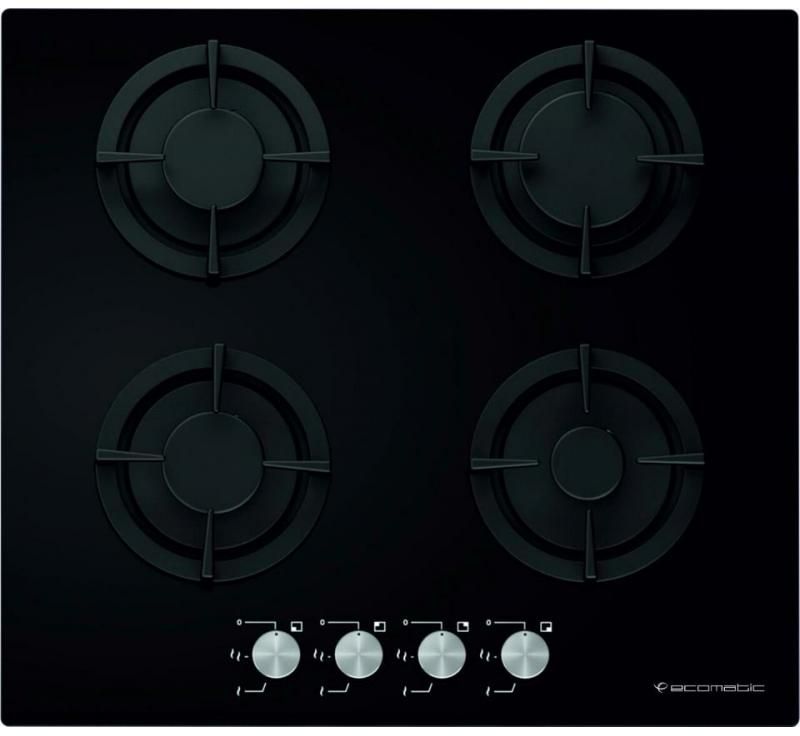 Ecomatic Built-In Crystal Hob 60 cm 4 Gas Burners Cast Iron S607ALBC