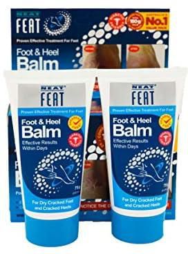 Neat Feat Foot and Heel Balm Twin Pack, Moisturizing Foot Cream, Dry & Cracked Skin on Heels and Feet, 5.2 Fl Oz, Pack of 2