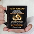 TODOLIA -11Oz- To My Husband I Love You Coffee Mug, Coffee Cup Gift For Husband From Wife, Wedding Anniversary Mug, Valentine's Day Mug Gift, Ceramic Glossy Mug For Fiance, Husband, Boyfriend