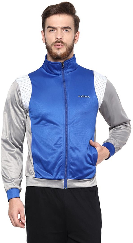 Yepme - Sabble Track Jacket, Blue & Grey