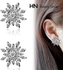 HN Brand-1 pair/Set New Exquisite Rhinestone snow stud earrings Christmas black Friday For Women Jewellery Gift