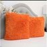 Generic 2PC Throw Pillows and Fluffy Pillowcases 18'' x 18'' - Orange