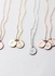 Women Casual Rose Gold Necklace With J Letter Pendant