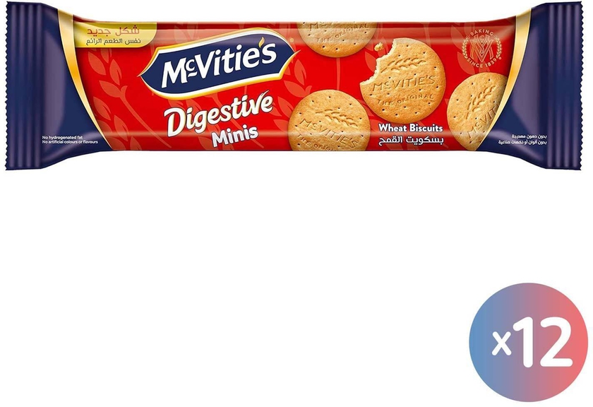Mcvitie&#39;S Digestive Mini Wheat Biscuits - 16 Cookies - 12 Pieces