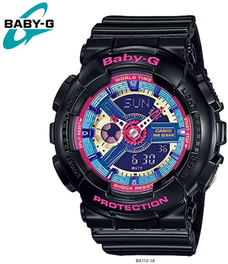 Casio Baby G Analog Digital Watch 100% Original - BA-112 (Black)
