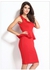 Mfed Abi Neck Detail Sleeveless Midi Dress - Red