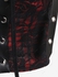 Gothic Lace Panel PU Leather Plaid Grommets Lace-up Cutout Crop Top - M | Us 10